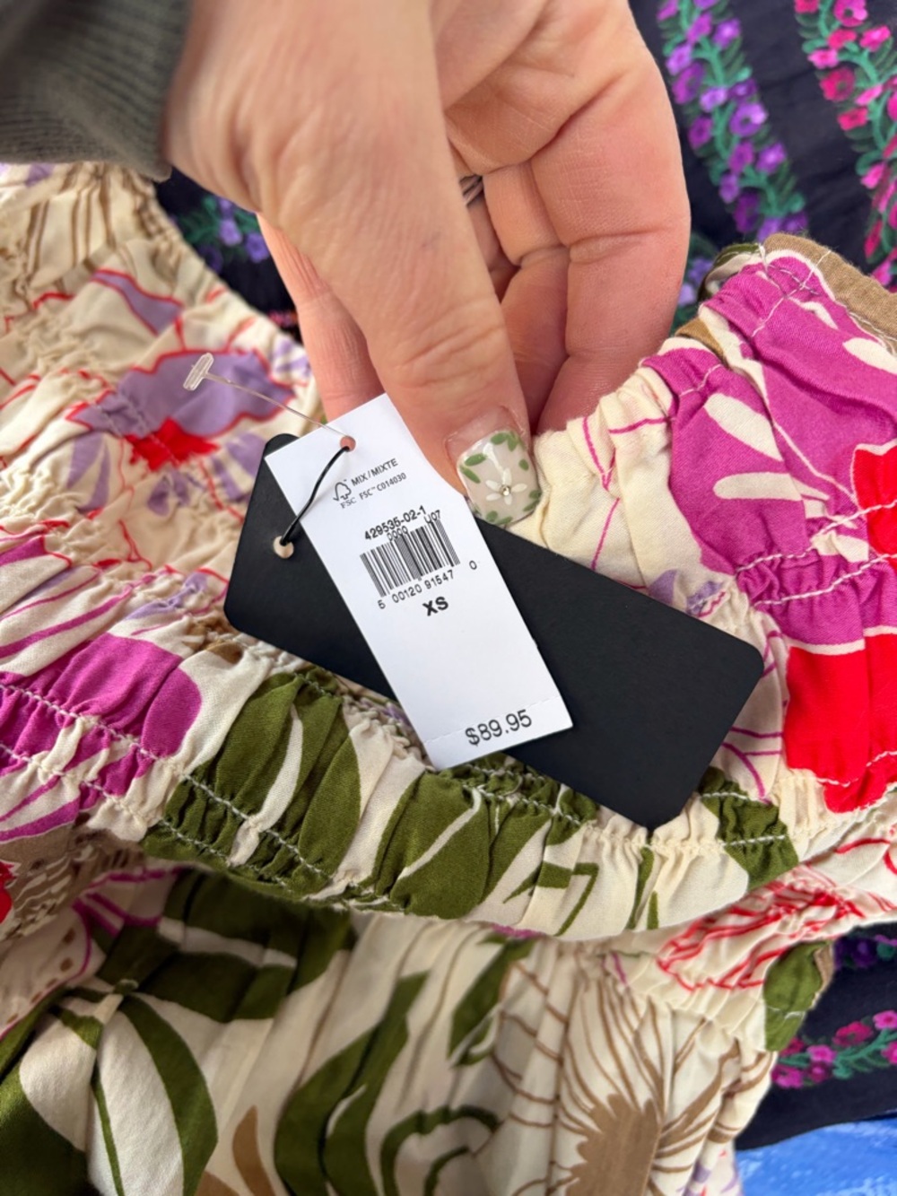 NWT – Gap – Smocked Floral Maxi Dress – Pink Multi Print – Sz. XS - Picture 7 of 7